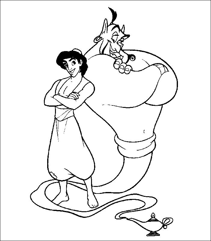 Coloriage 14 Aladdin