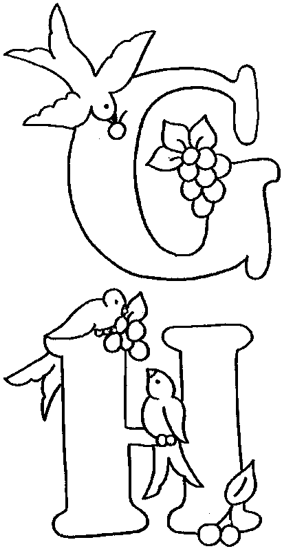 Coloriage 4 Alphabet oiseaux