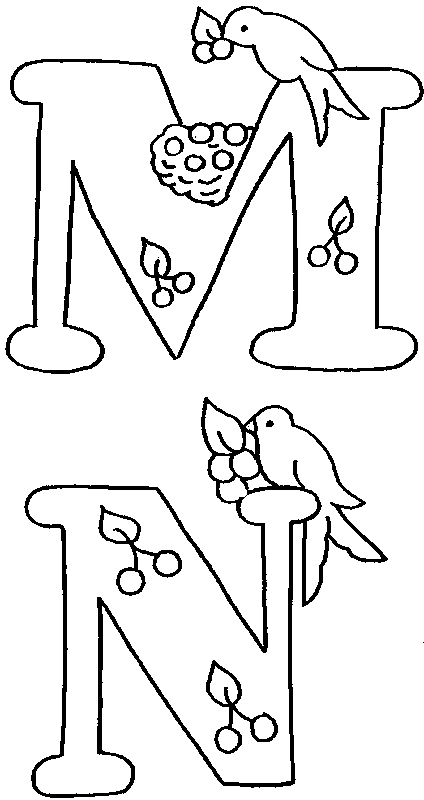 Coloriage 7 Alphabet oiseaux