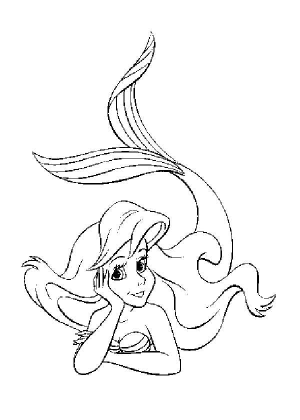 Coloriage Ariel 9
