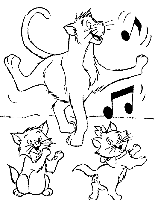 Coloriage 1 Aristochats