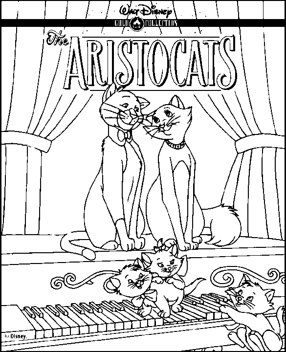 Coloriage 5 Aristochats