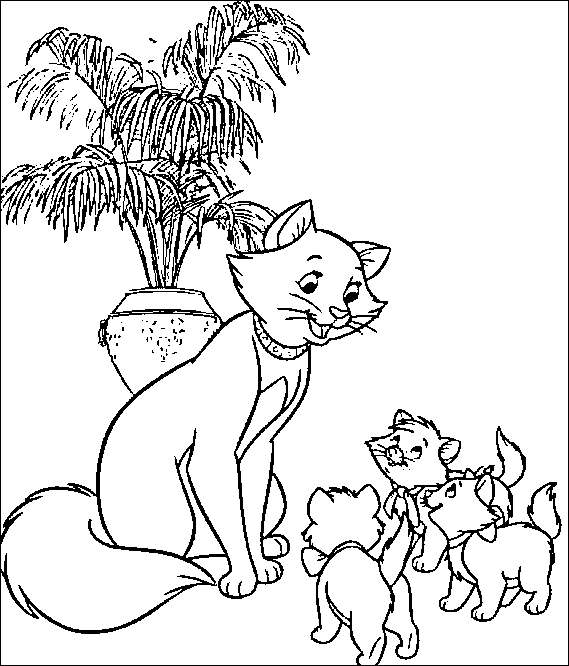 Coloriage 8 Aristochats