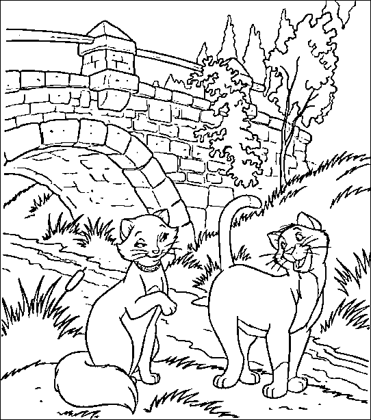 Coloriage 9 Aristochats