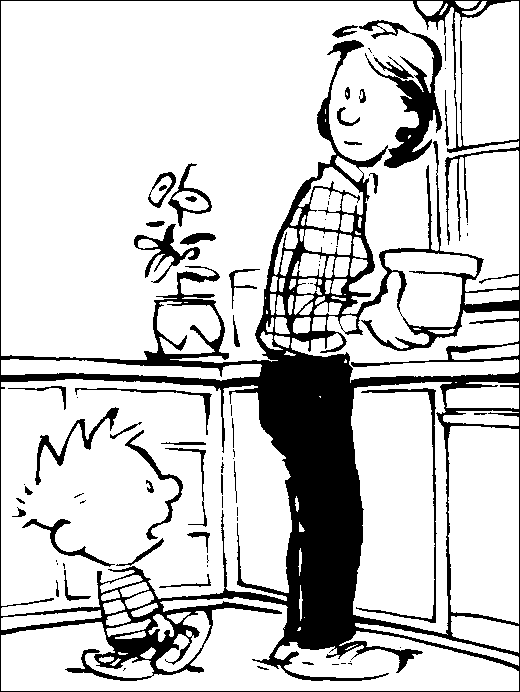 Coloriage 3 Calvin and hobbes