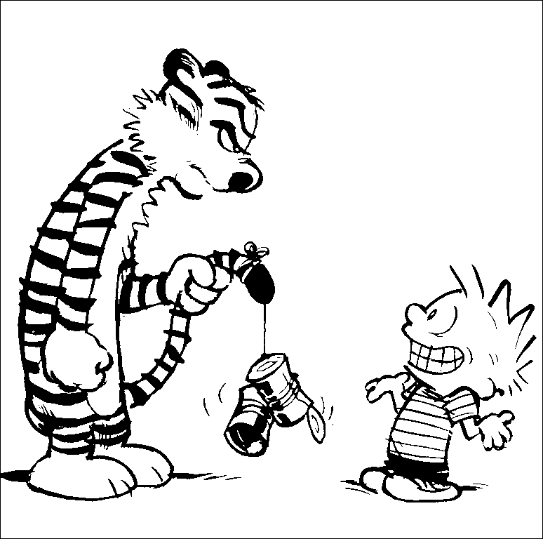 Coloriage 6 Calvin and hobbes