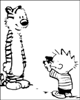 Coloriage Calvin and hobbes 1