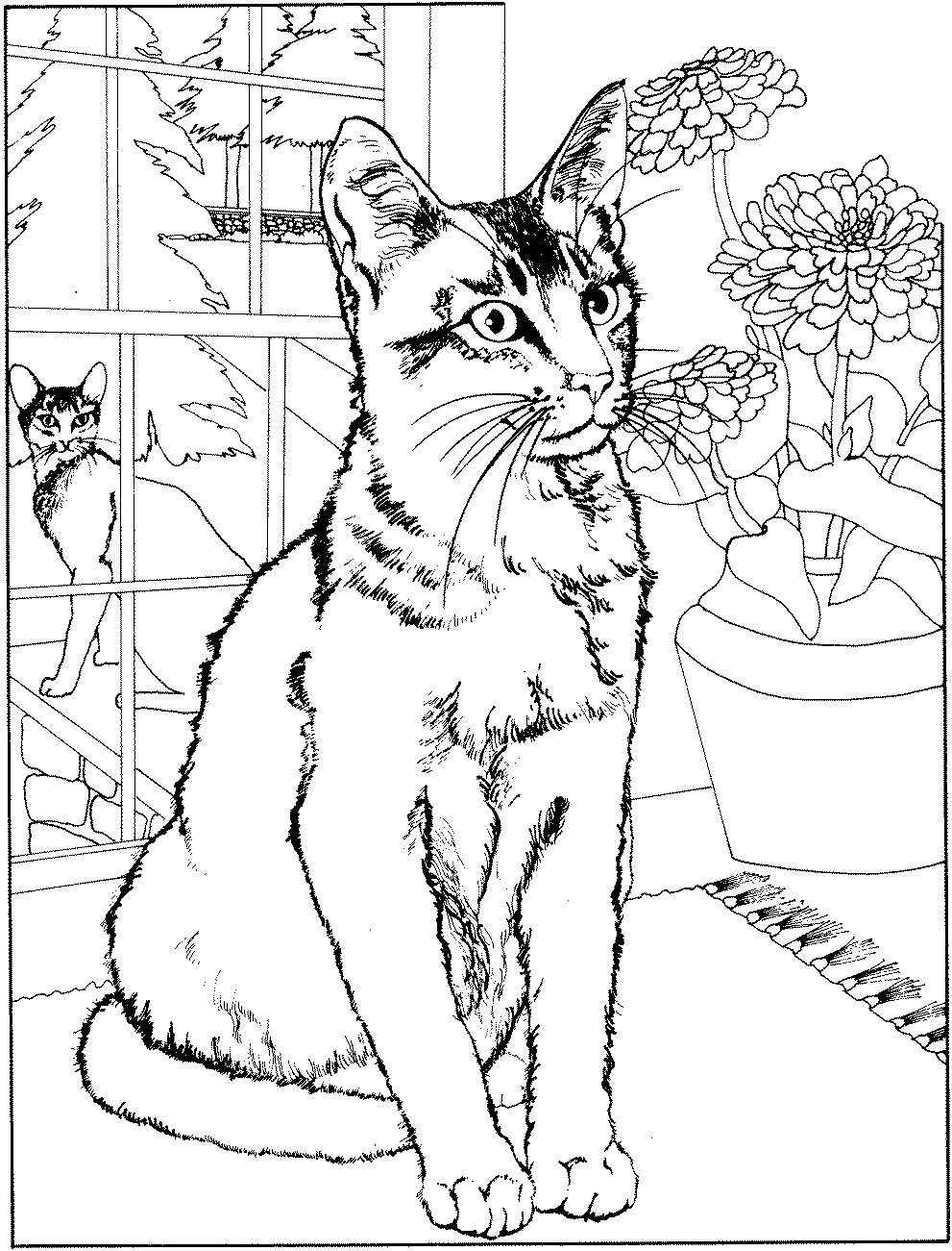 Coloriage 223 Chats
