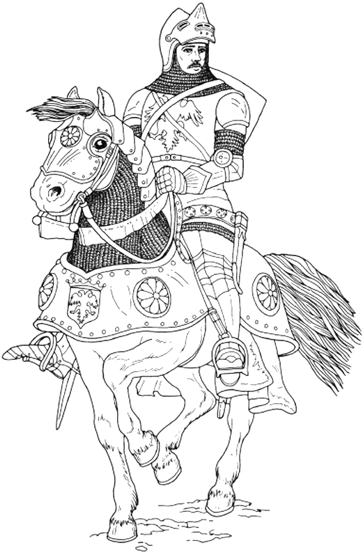 Coloriage 9 Chevaliers