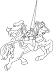 Coloriage Chevaliers 11