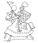 Coloriage Chevaliers 18