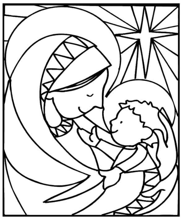 Coloriage 24 Creche de noel