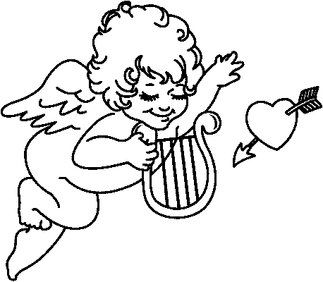 Coloriage 3 Cupidon