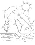 Coloriage Dauphins 8