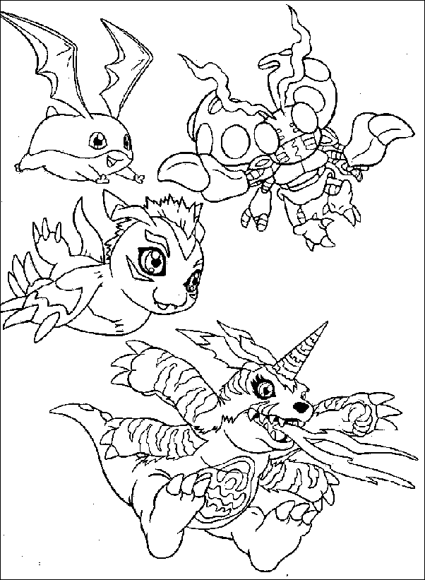 Coloriage 4 Digimon