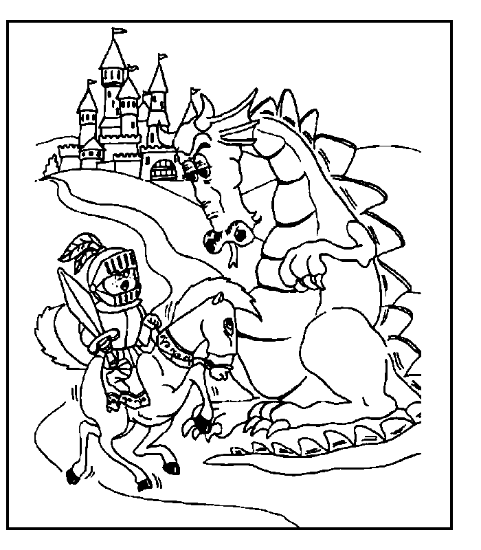 Coloriage 7 Dragons