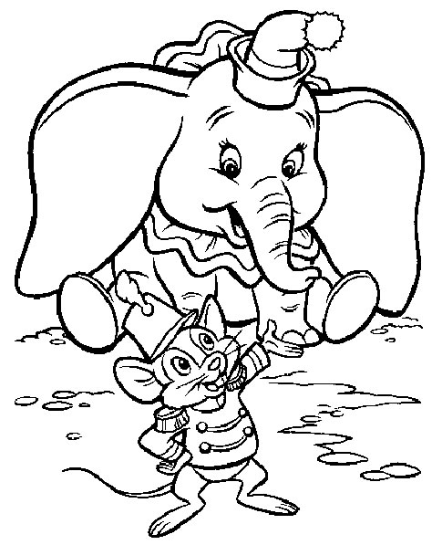 Coloriage 4 Dumbo