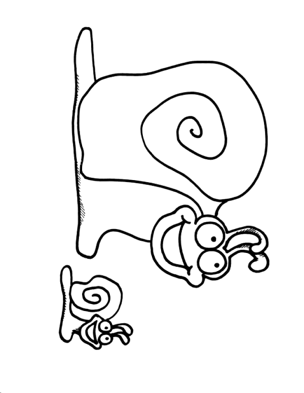 Coloriage 22 Escargots