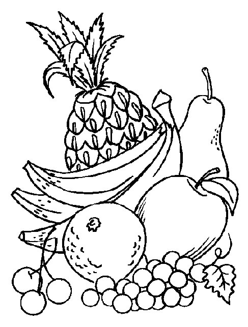 Coloriage 5 Fruits et legumes