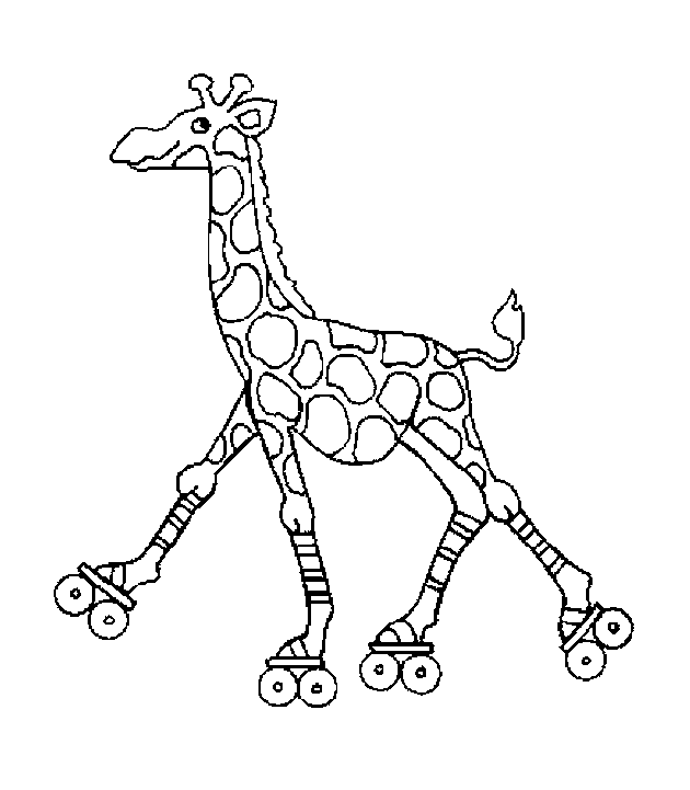 Coloriage 14 Girafes