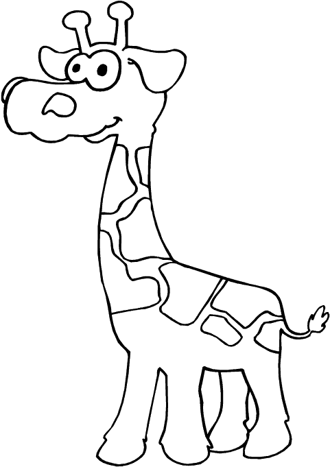 Coloriage 3 Girafes