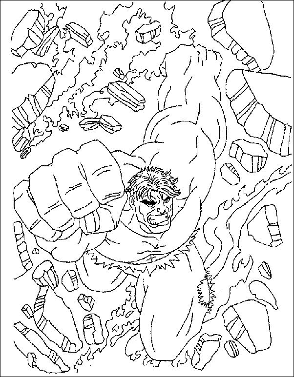 Coloriage 7 Hulk