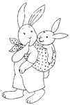 Coloriage Lapins 26