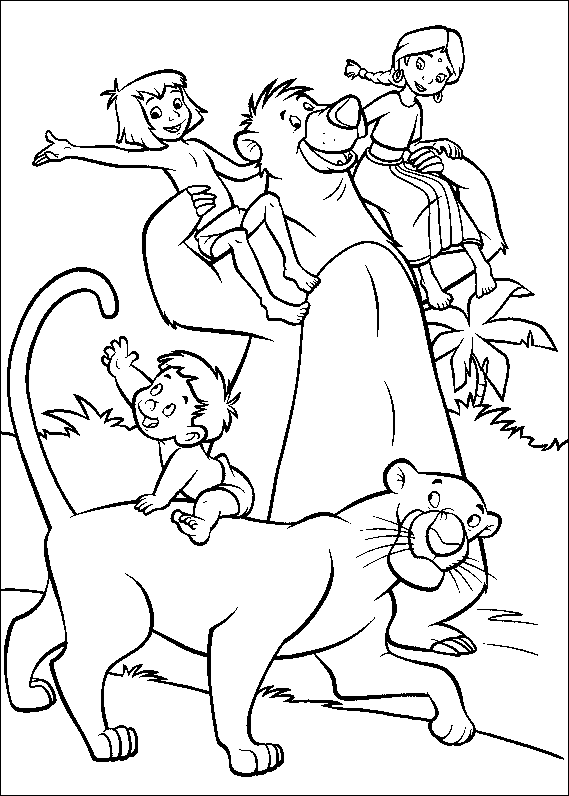 Coloriage 12 Le livre de la jungle