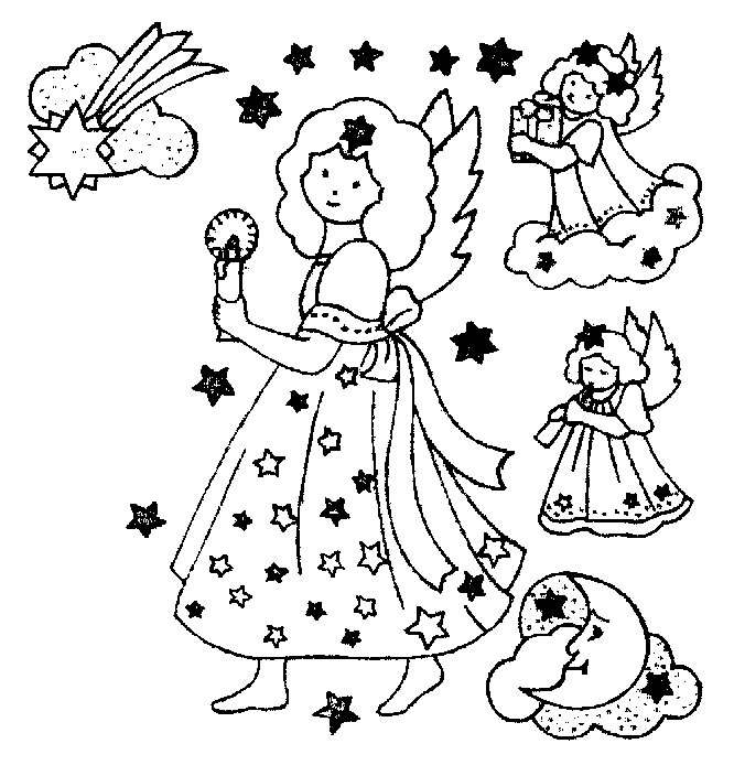 Coloriage 26 Les anges de noel