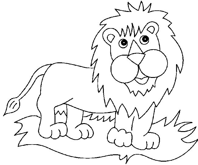 Coloriage 17 Lions