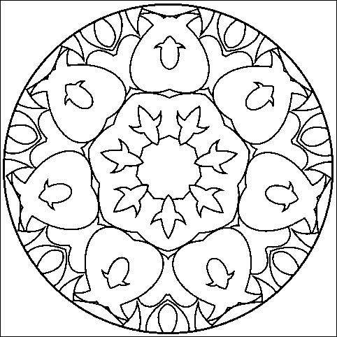 Coloriage 4 Mandala