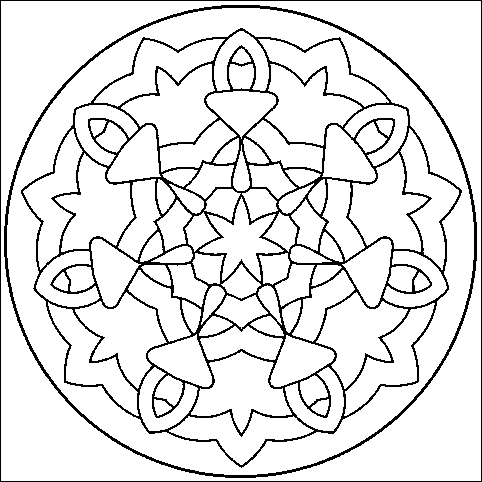 Coloriage 5 Mandala