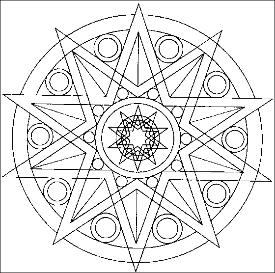 Coloriage 8 Mandala