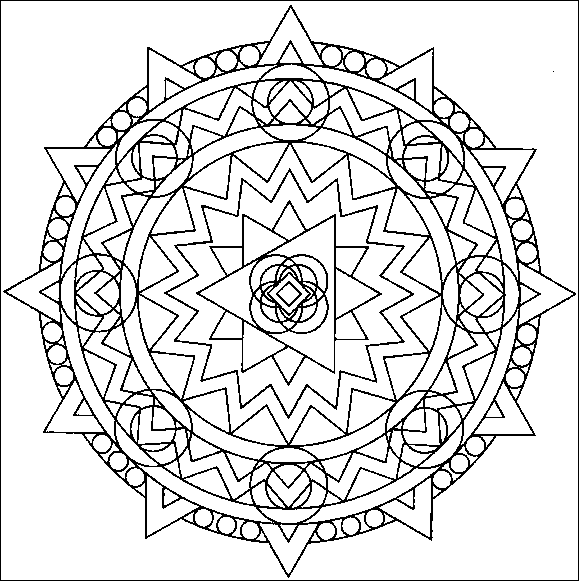Coloriage 9 Mandala