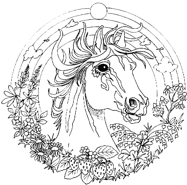 Coloriage 1 Mandala des animaux