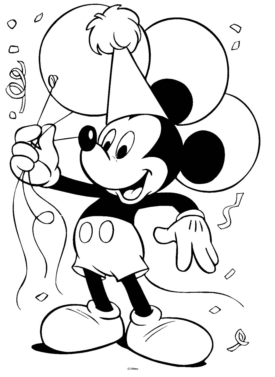 Coloriage 5 Mickey