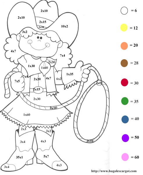 Coloriage 5 Multiplications