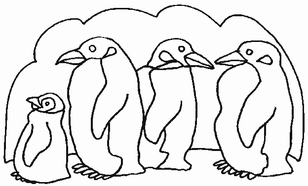 Coloriage 3 Penguins
