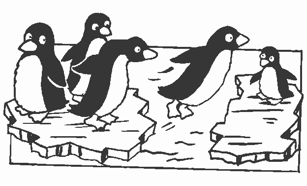 Coloriage 9 Penguins