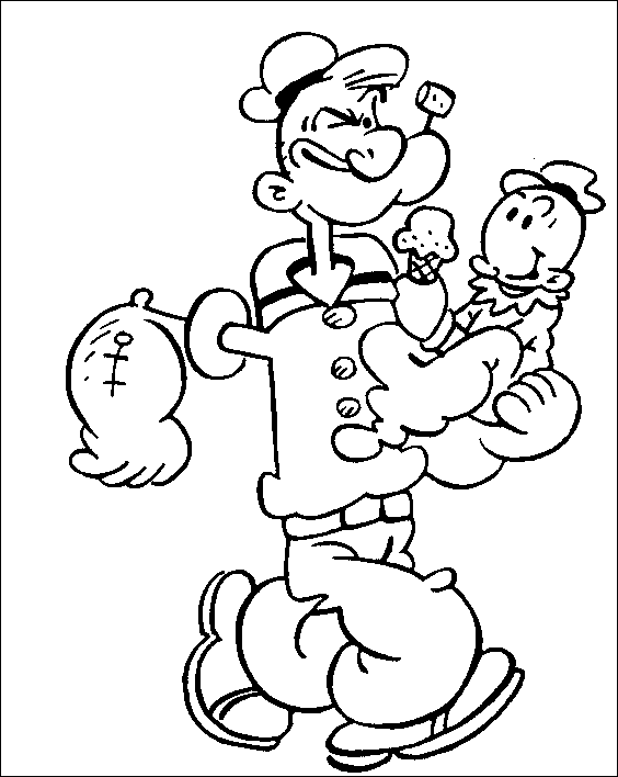 Coloriage 1 Popeye