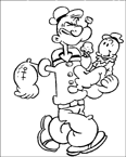 Coloriage Popeye 1