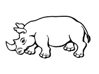 Coloriage Rhinos 4