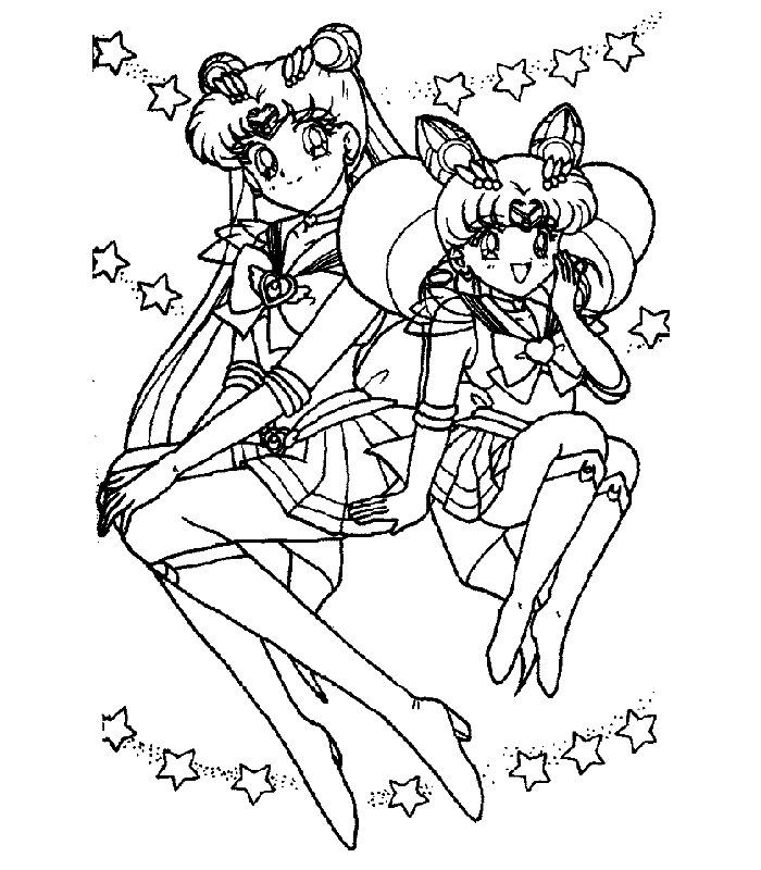 Coloriage 100 Sailor moon