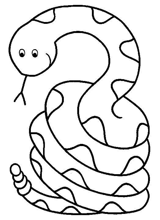 Coloriage 8 Serpents
