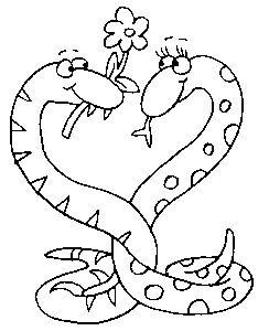 Coloriage 9 Serpents