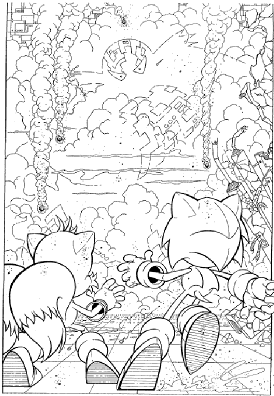 Coloriage 10 Sonic
