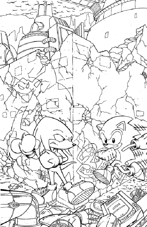 Coloriage 11 Sonic