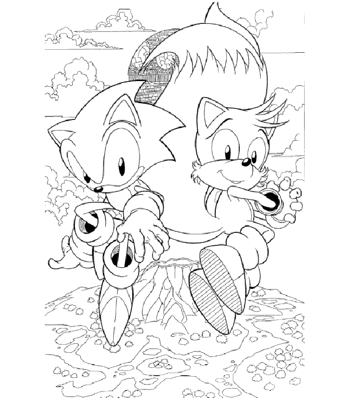 Coloriage 14 Sonic