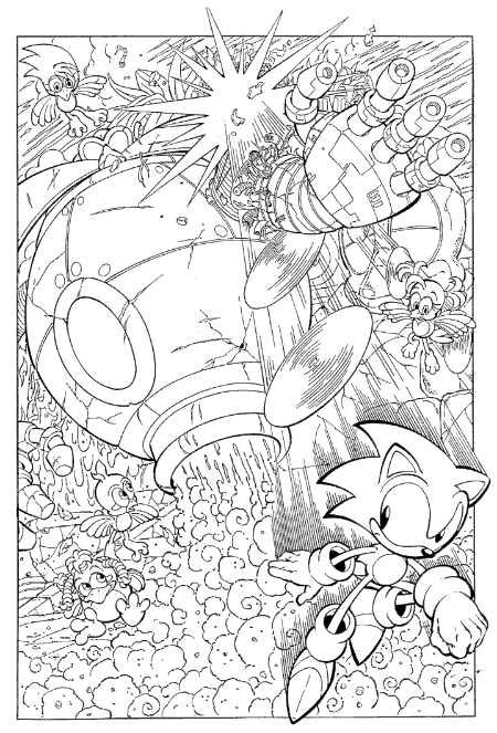 Coloriage 16 Sonic