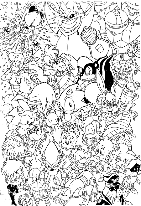 Coloriage 4 Sonic